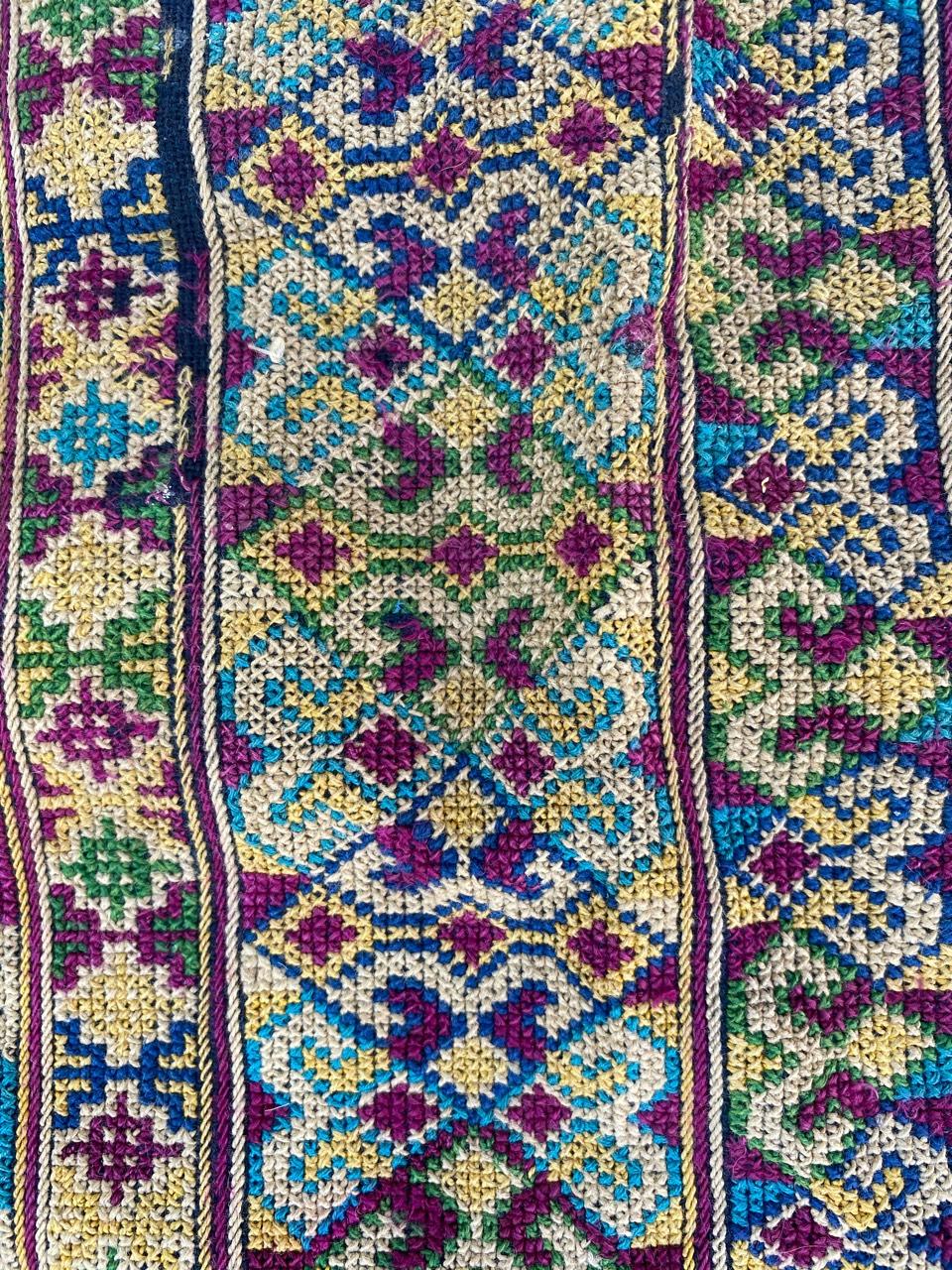 20th Century Beautiful Little Antique Indonesian Embroidery For Sale