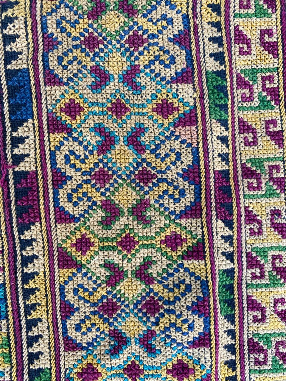 Silk Beautiful Little Antique Indonesian Embroidery For Sale