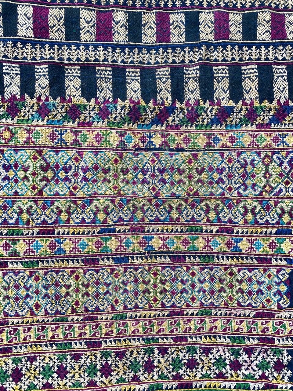 Beautiful Little Antique Indonesian Embroidery For Sale 1