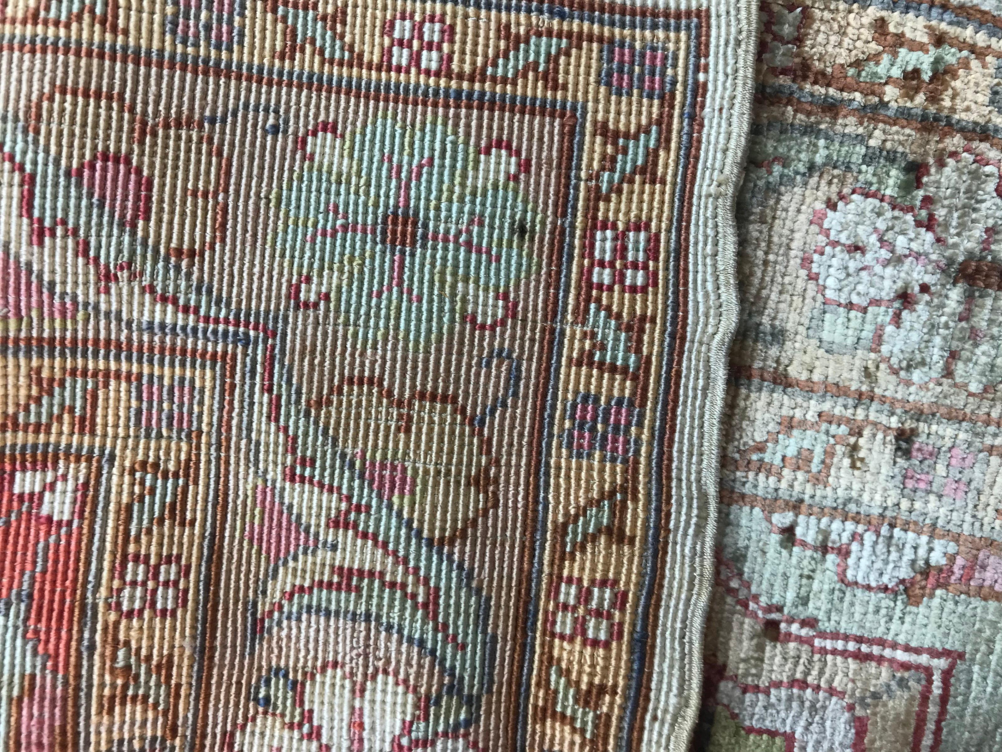 Magnifique petit tapis turc en soie fine de Cesar en vente 3