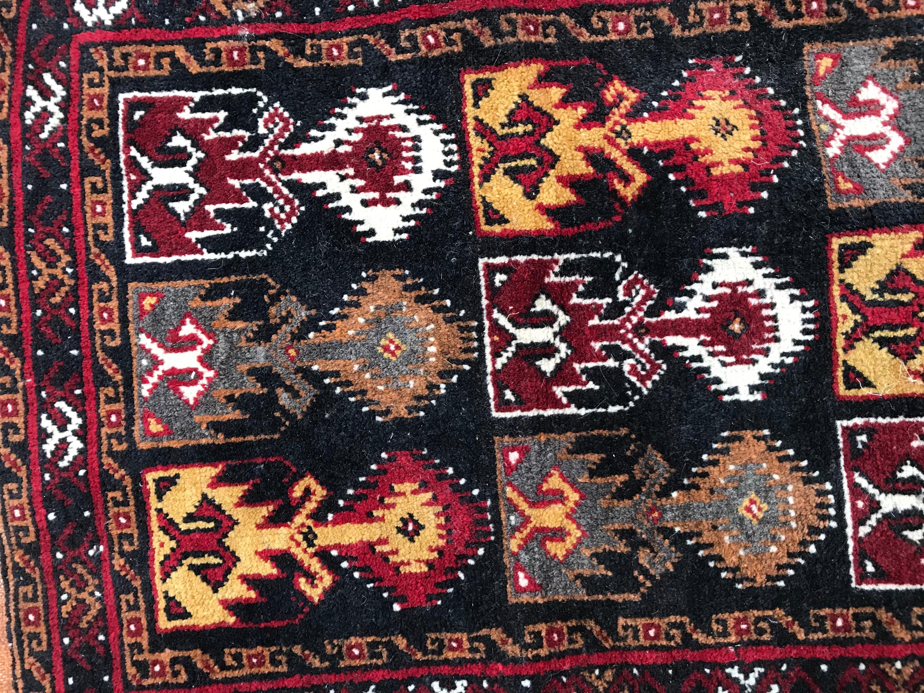 Afghan Beautiful Little Vintage Baluch Rug For Sale