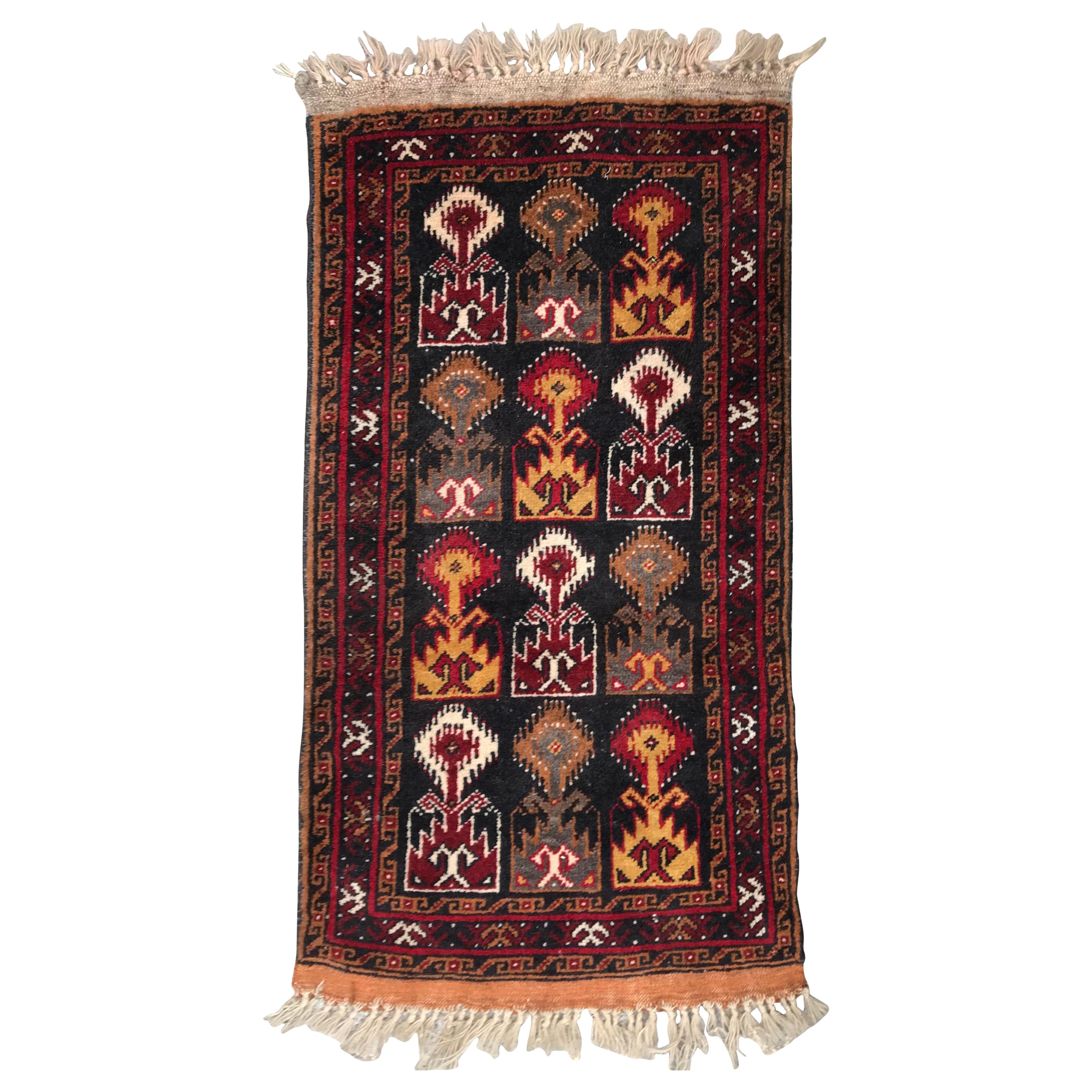 Beautiful Little Vintage Baluch Rug For Sale
