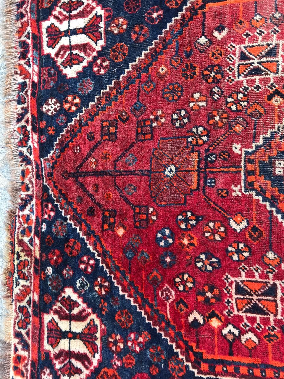Asian Bobyrug’s Beautiful Little Vintage Shiraz Rug For Sale