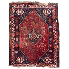 Bobyrug’s Beautiful Little Vintage Shiraz Rug