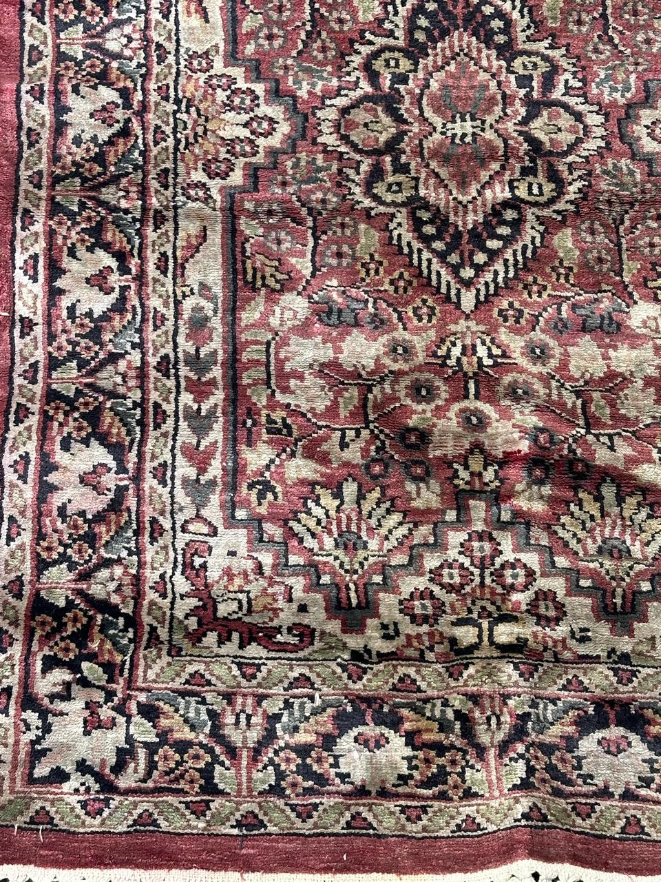 Bobyrug’s Beautiful little vintage silk Pakistani rug  For Sale 4