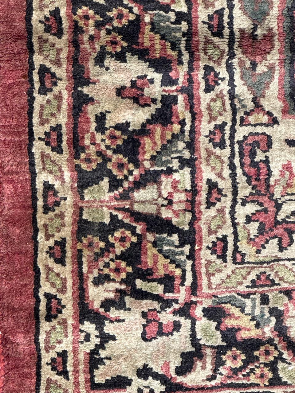 Cotton Bobyrug’s Beautiful little vintage silk Pakistani rug  For Sale