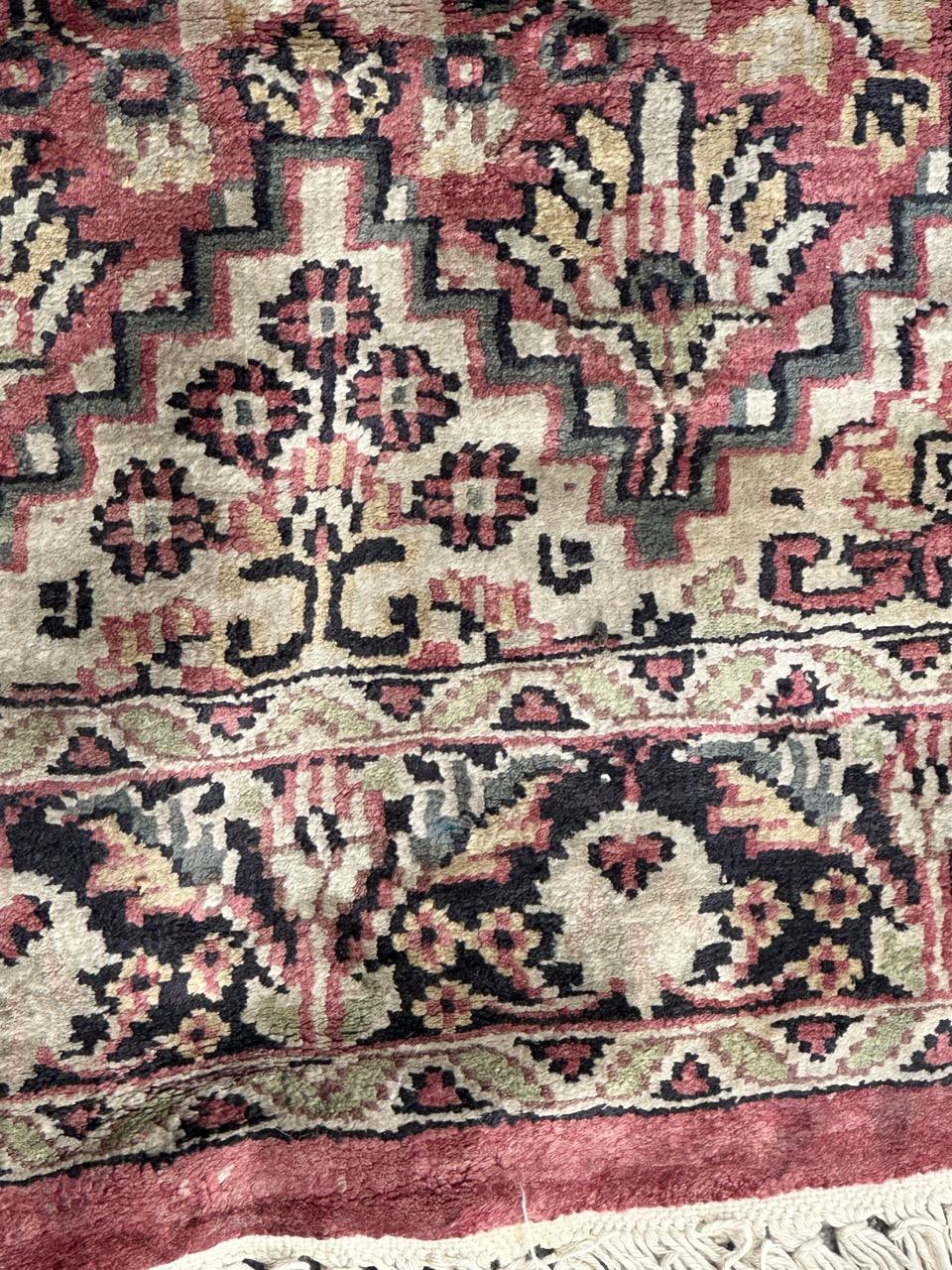 Bobyrug’s Beautiful little vintage silk Pakistani rug  For Sale 1