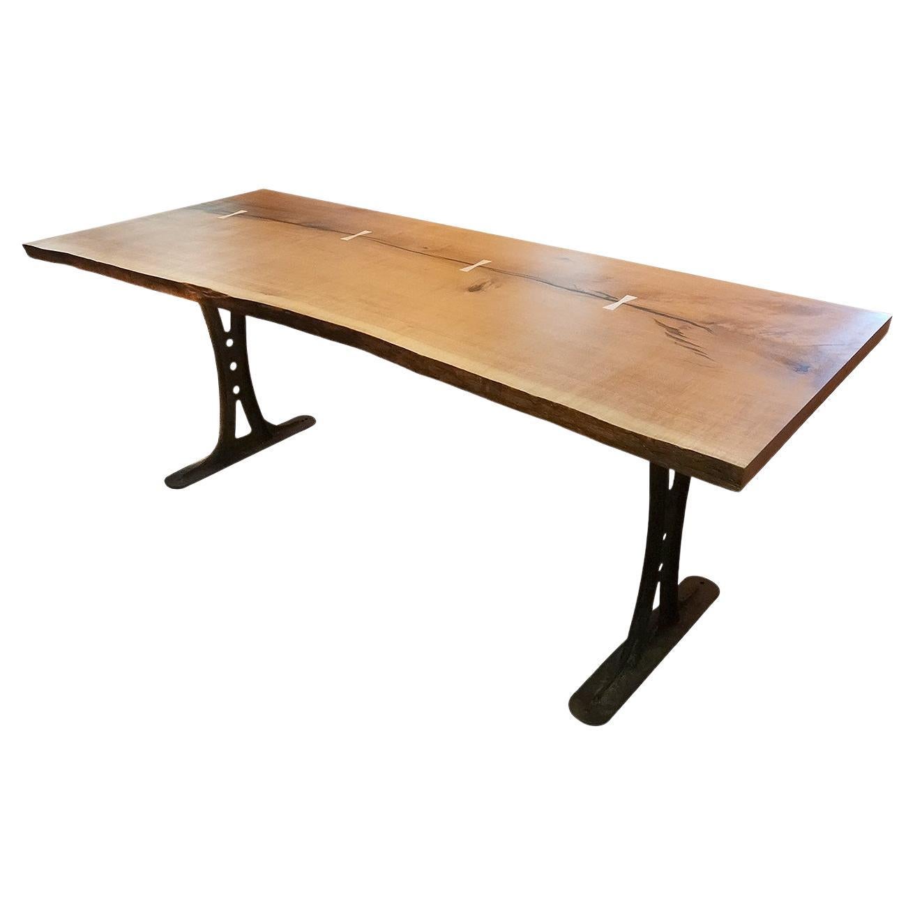 Beautiful live Edge Cherry Desk - In The Manner of George Nakashima For Sale