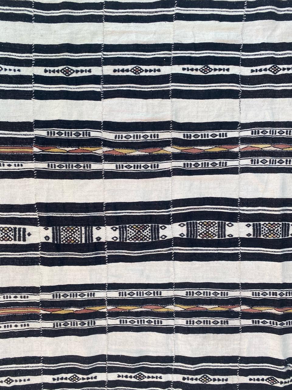 Bobyrug’s Beautiful Long Antique Tribal Malian Woven Kilim For Sale 8
