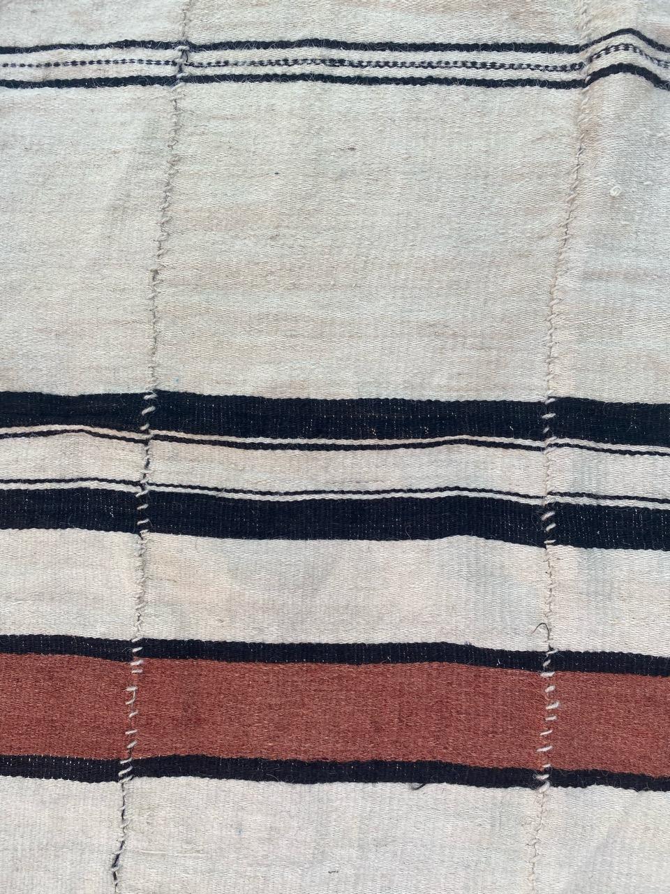 Bobyrug’s Beautiful Long Antique Tribal Malian Woven Kilim For Sale 9
