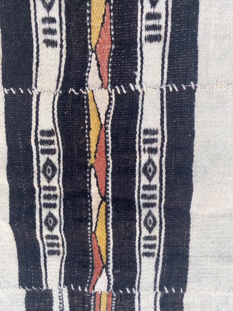 20th Century Bobyrug’s Beautiful Long Antique Tribal Malian Woven Kilim For Sale