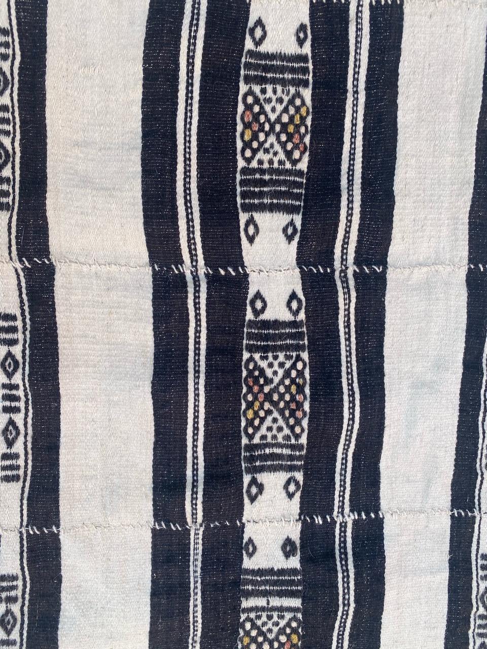 Wool Bobyrug’s Beautiful Long Antique Tribal Malian Woven Kilim For Sale