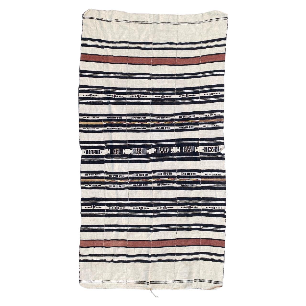 Bobyrug's Beautiful Long Antique Tribal Malian Woven Kilim en vente