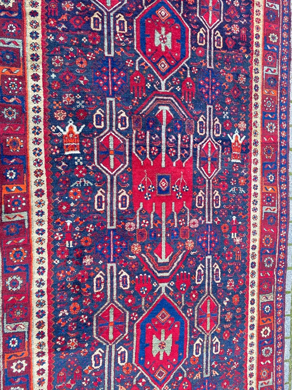 Asian Bobyrug’s Beautiful Long Vintage Bijar Rug For Sale