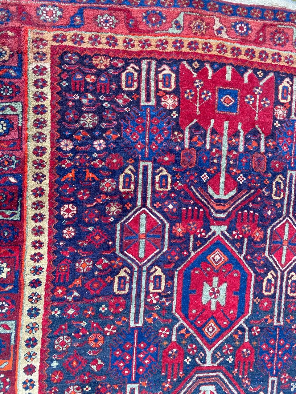 Bobyrug’s Beautiful Long Vintage Bijar Rug For Sale 1