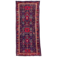 Bobyrug's Beautiful Long Vintage Bijar Rug (tapis vintage long de Bijar)