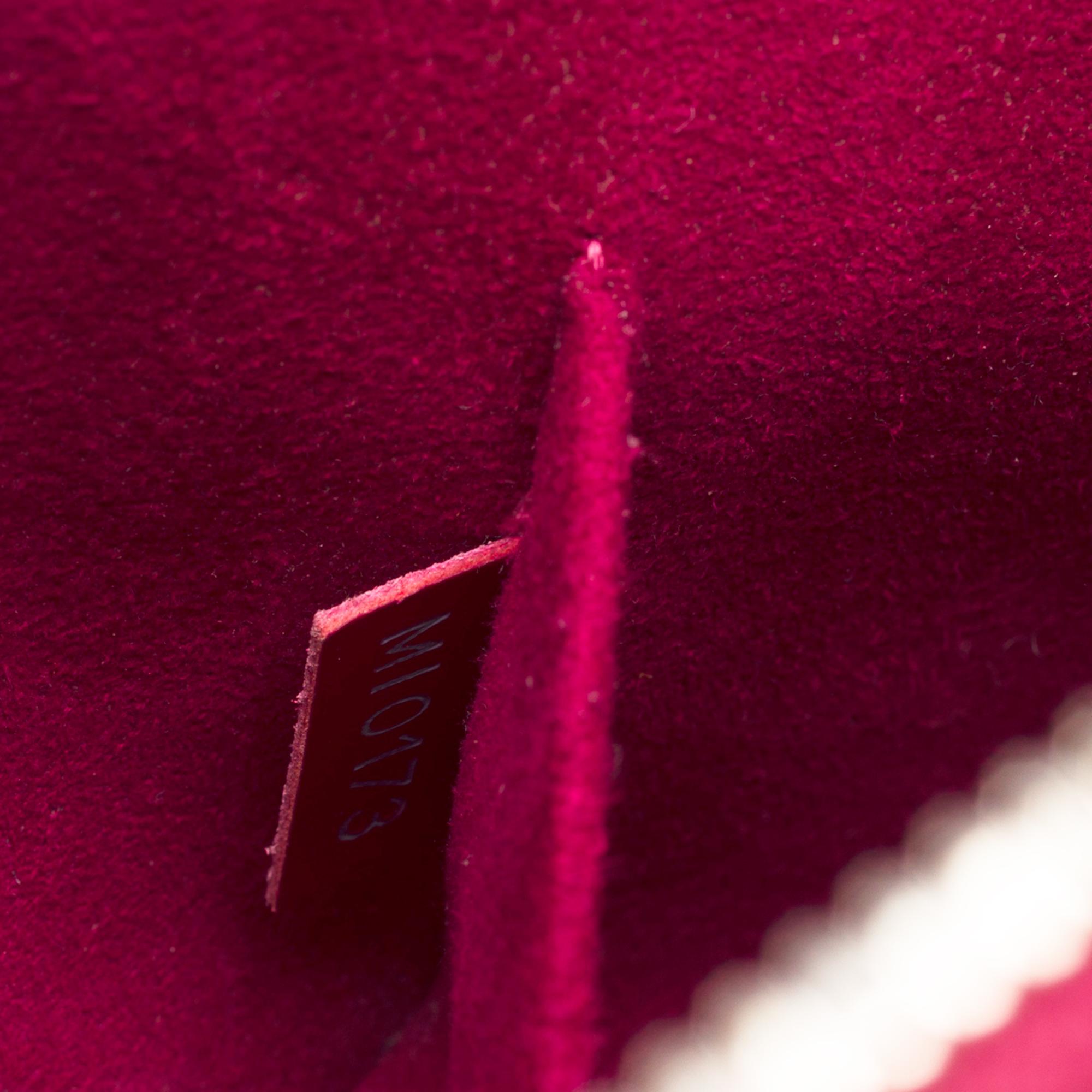 Beautiful Louis Vuitton Alma BB handbag strap in Fuchsia épi leather, SHW 4