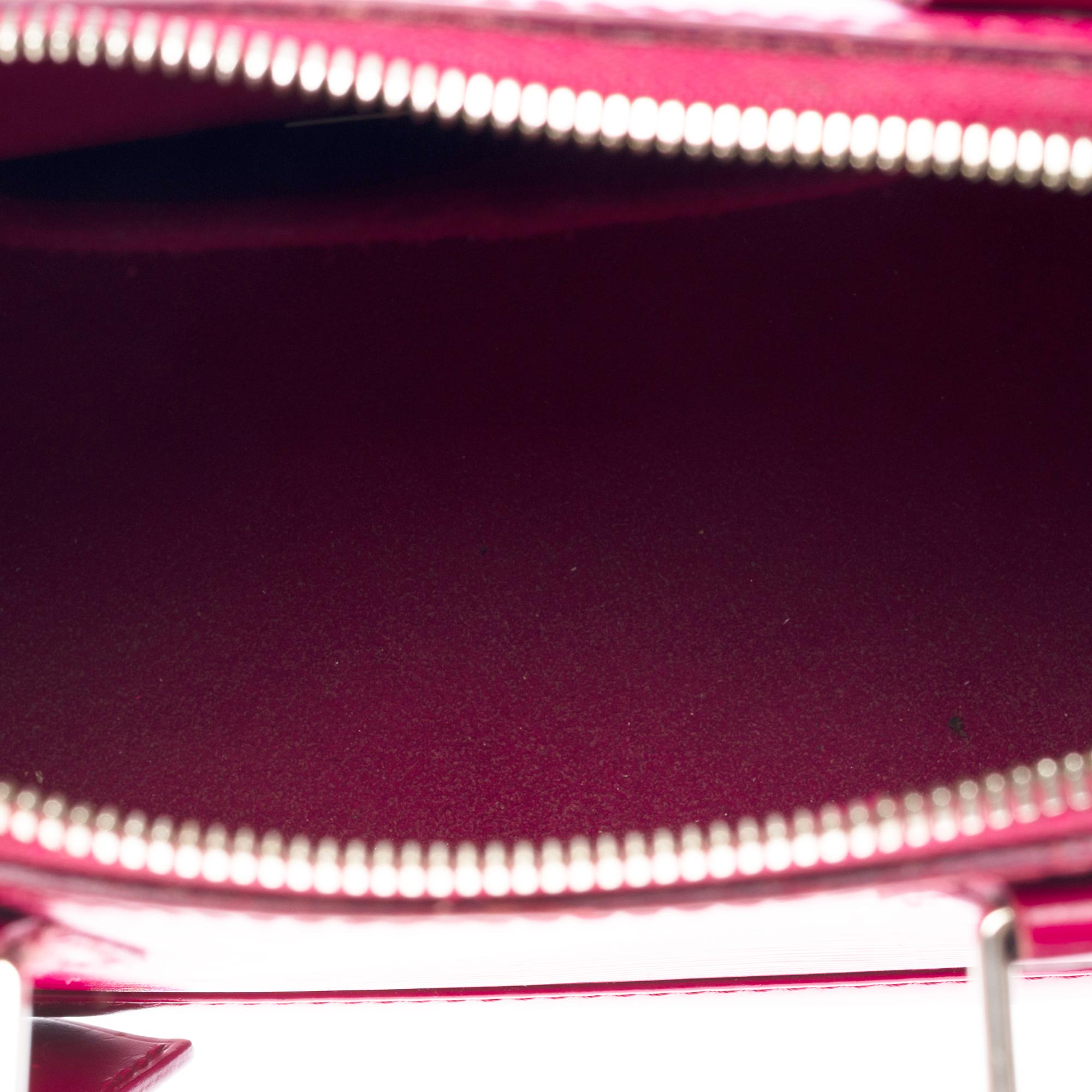 Beautiful Louis Vuitton Alma BB handbag strap in Fuchsia épi leather, SHW 5