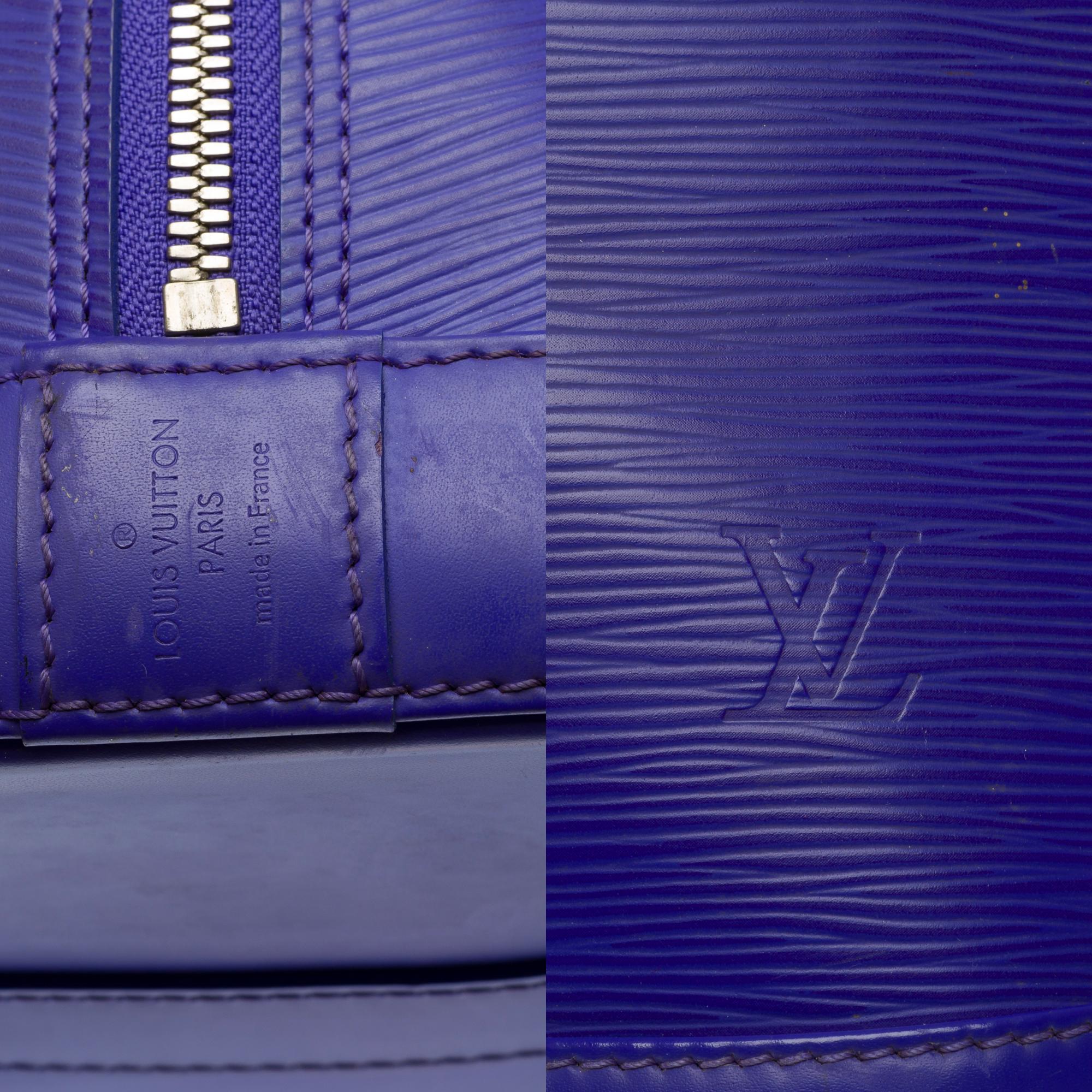 Magnifique sac à main Louis Vuitton Alma GM en cuir épi Fig, SHW en vente 2