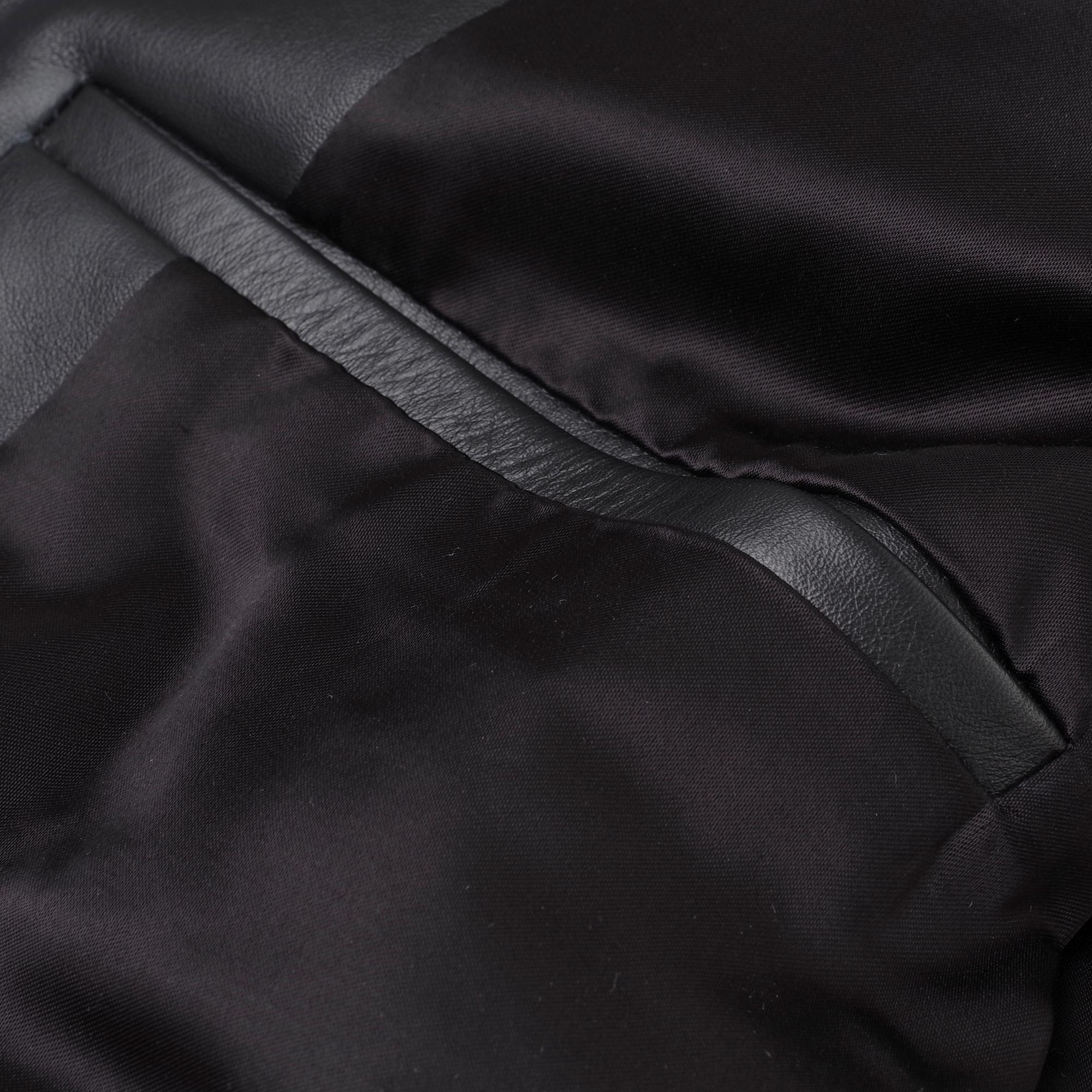 Black Beautiful Louis Vuitton Men's Jacket in black quilted calfskin, size 52 (L)