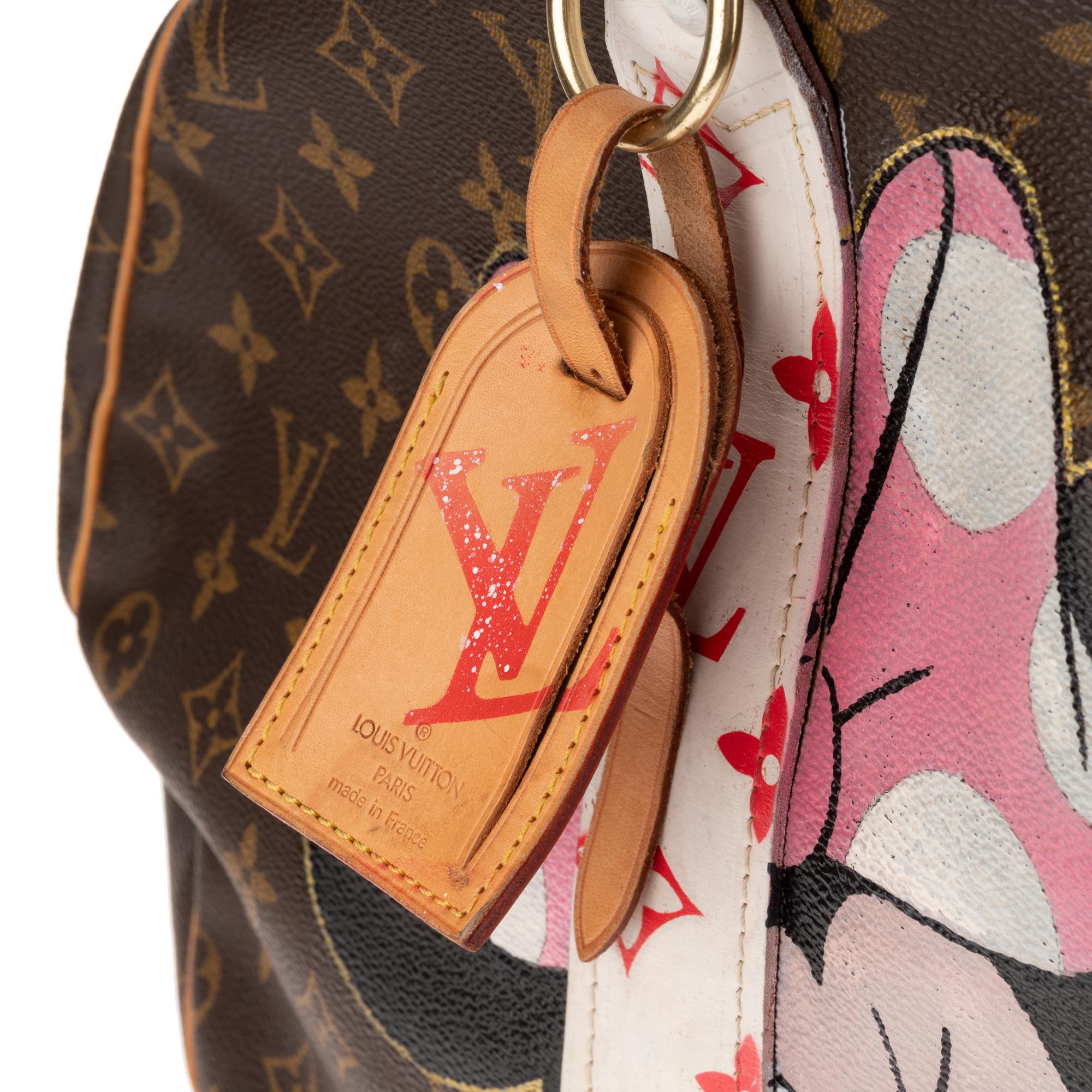 Beautiful Louis Vuitton  travel bag Keepall 60 in monogram canvas customized ! 7