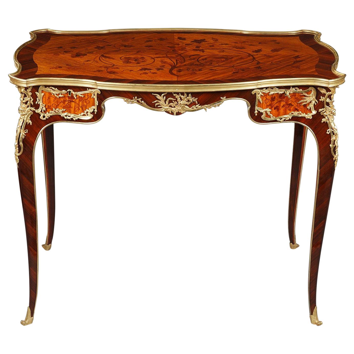 Louis XV Style Table Attributed to J.E. Zwiener, France, circa 1880 For Sale