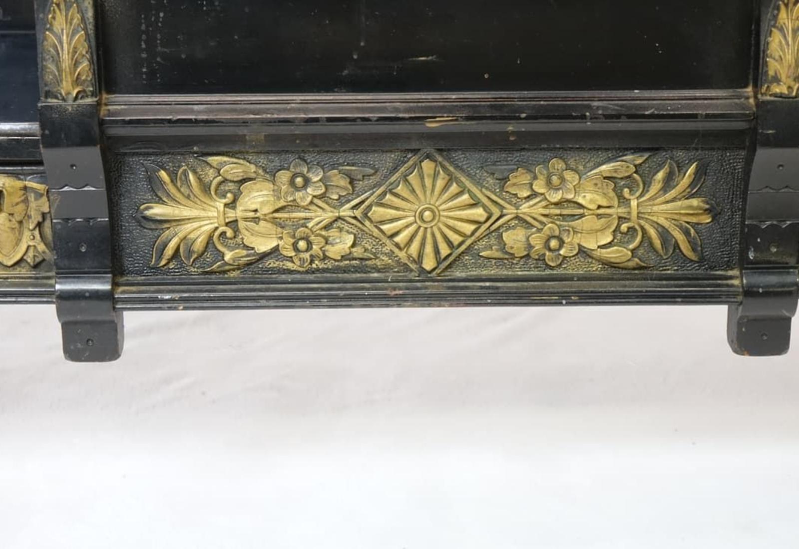 Beautiful Louis XVI Black and Gold French Cabinet In Good Condition For Sale In Newmanstown, PA