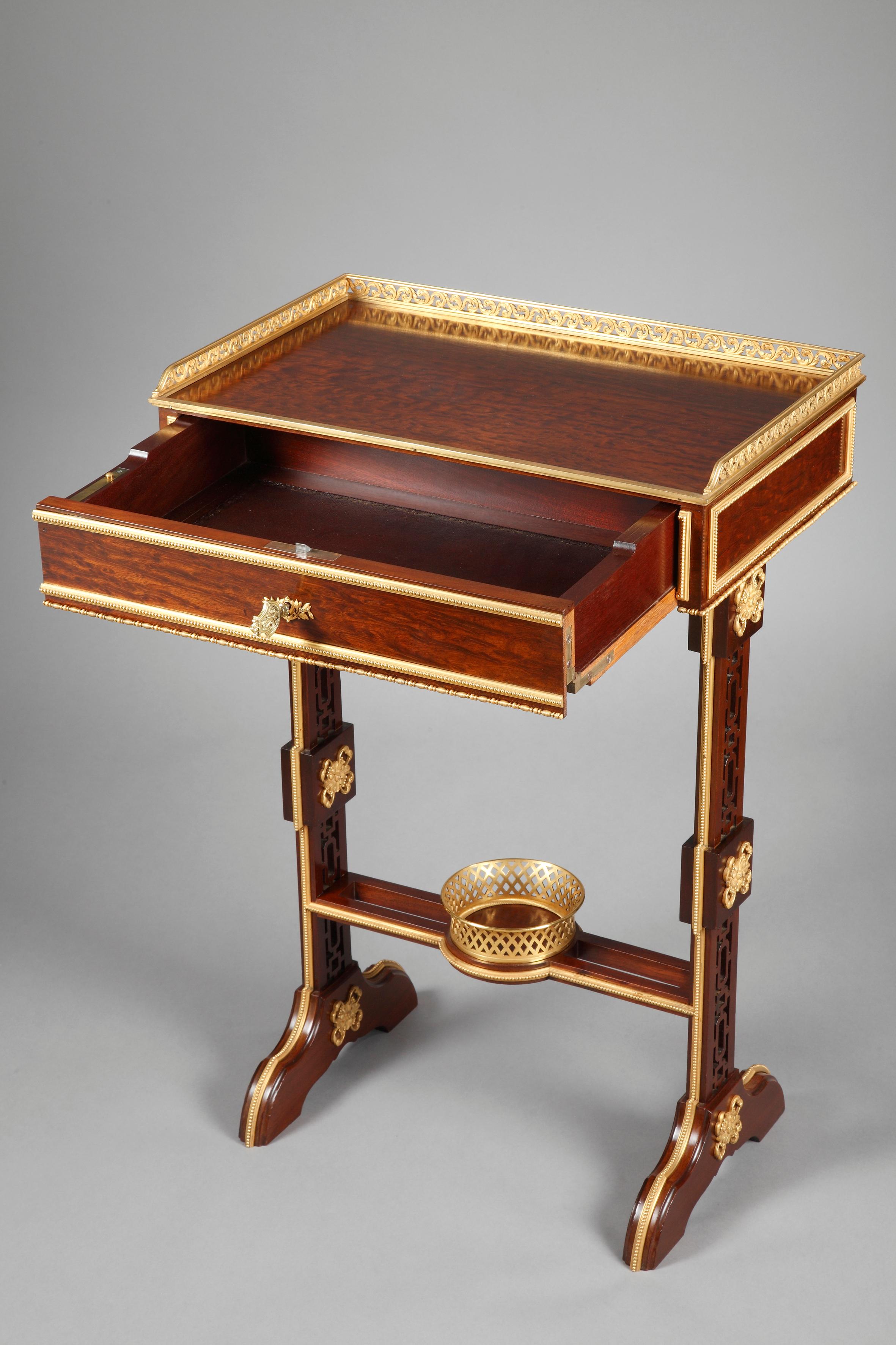 French Beautiful Louis XVI Style Writing Table, France, Circa 1880 For Sale