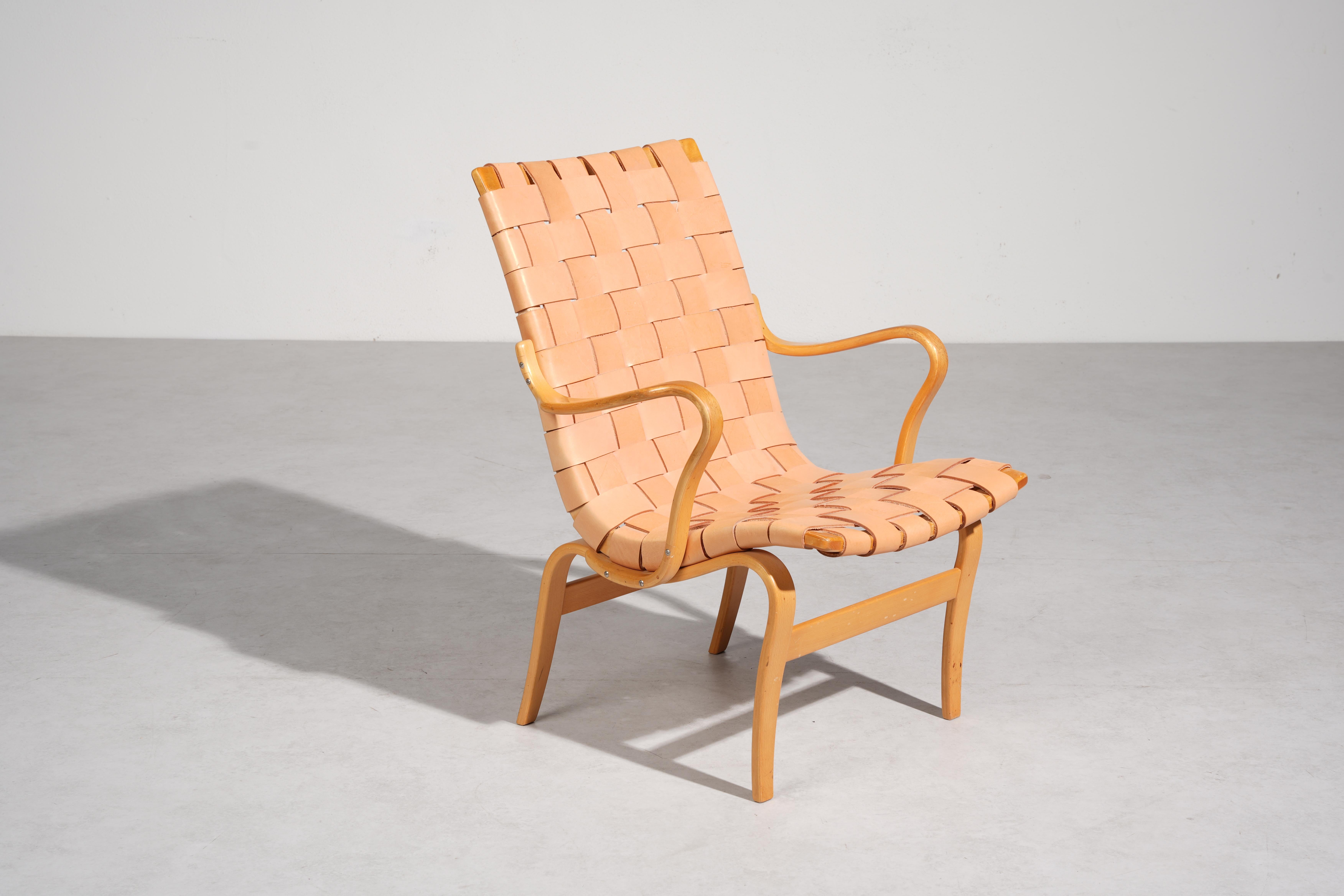 Preciosa Silla Lounge Mod. Eva de Bruno Mathsson, 1960 Suecia nº 1 siglo XX en venta