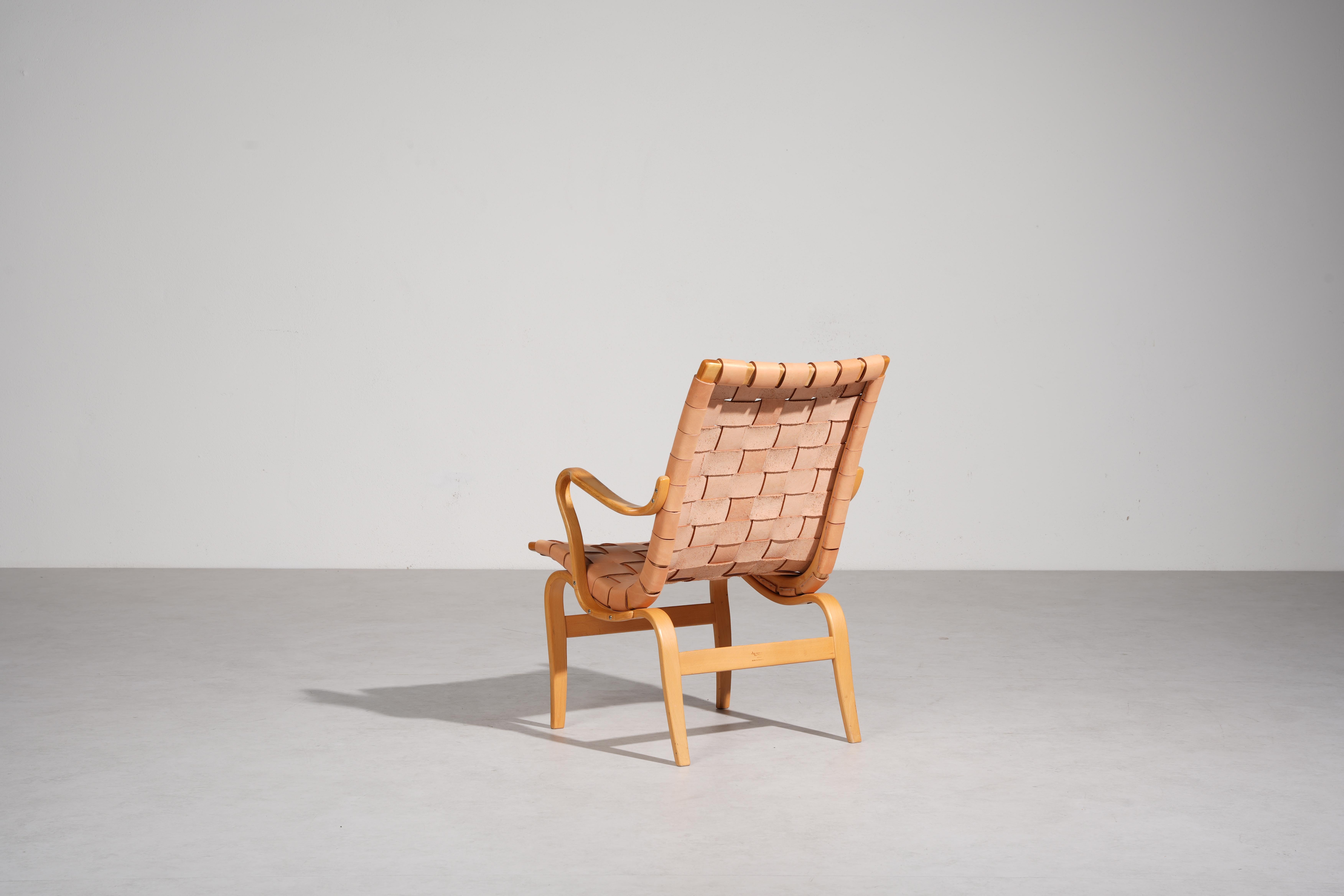 Preciosa Silla Lounge Mod. Eva de Bruno Mathsson, 1960 Suecia nº 2 Sueco en venta