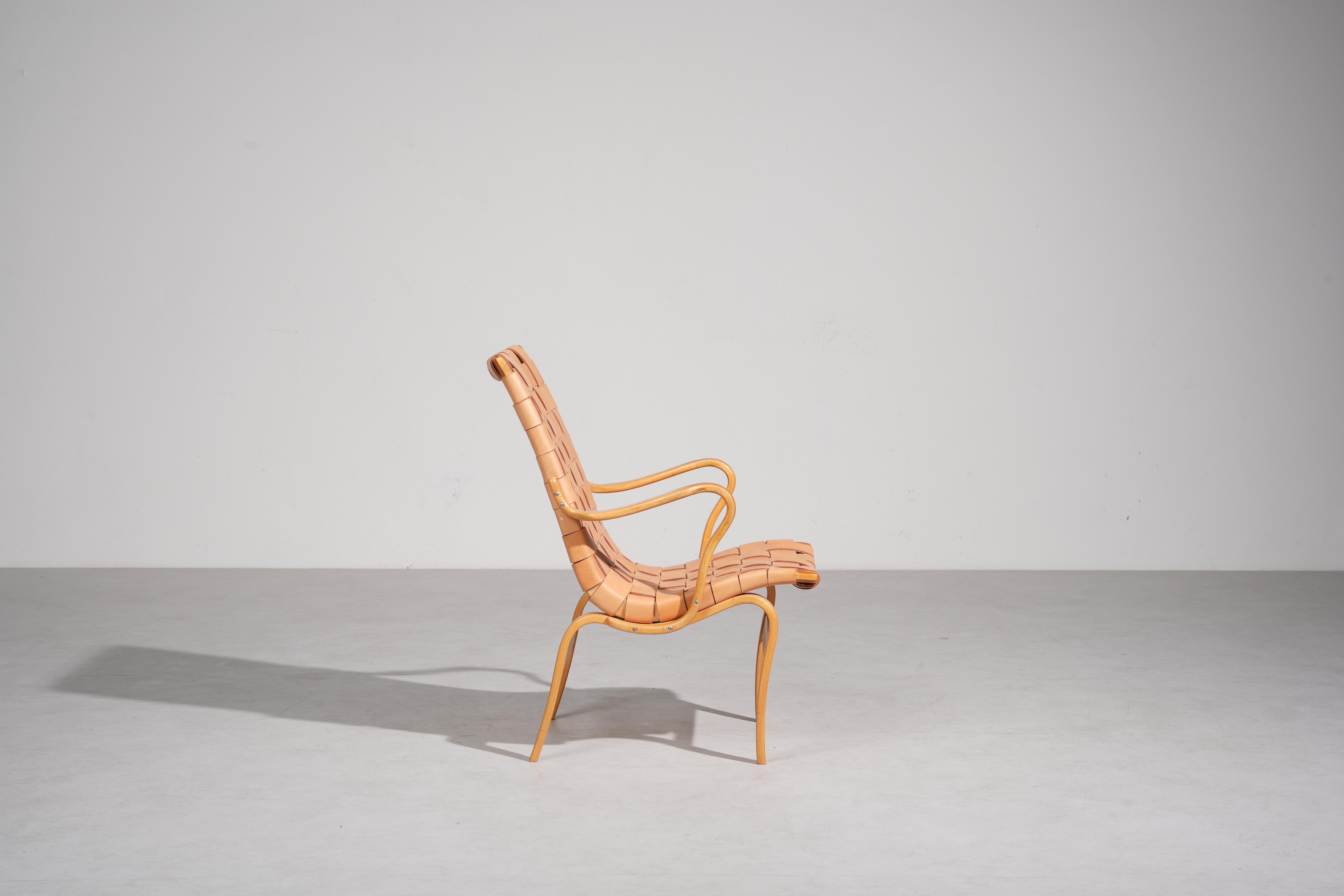 Preciosa Silla Lounge Mod. Eva de Bruno Mathsson, 1960 Suecia nº 2 en Excelente estado para la venta en Berlin, DE