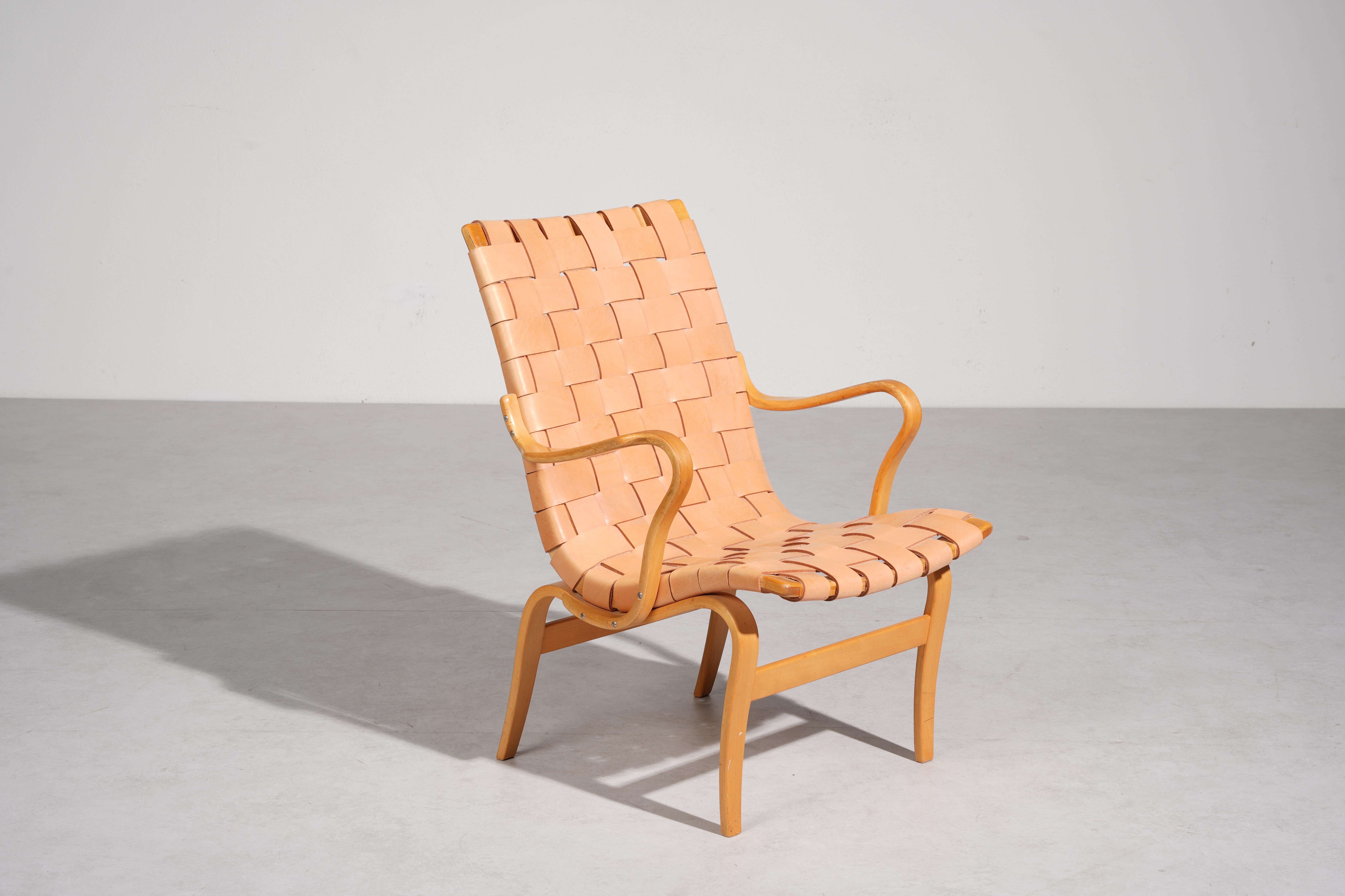 Preciosa Silla Lounge Mod. Eva de Bruno Mathsson, 1960 Suecia nº 2 siglo XX en venta