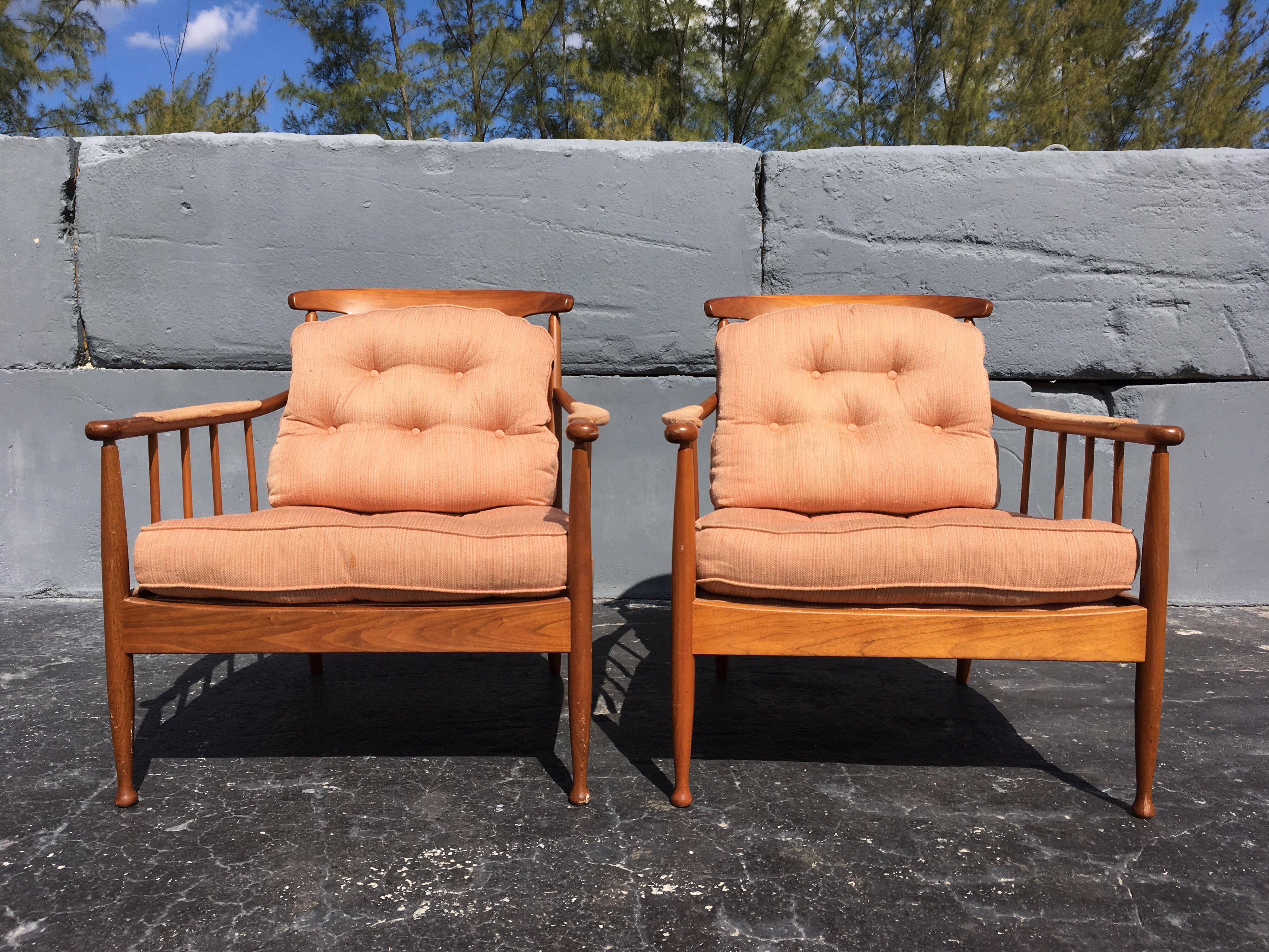 Scandinavian Modern Beautiful Pair of Lounge Chairs by Kerstin Hörlin-Holmquist