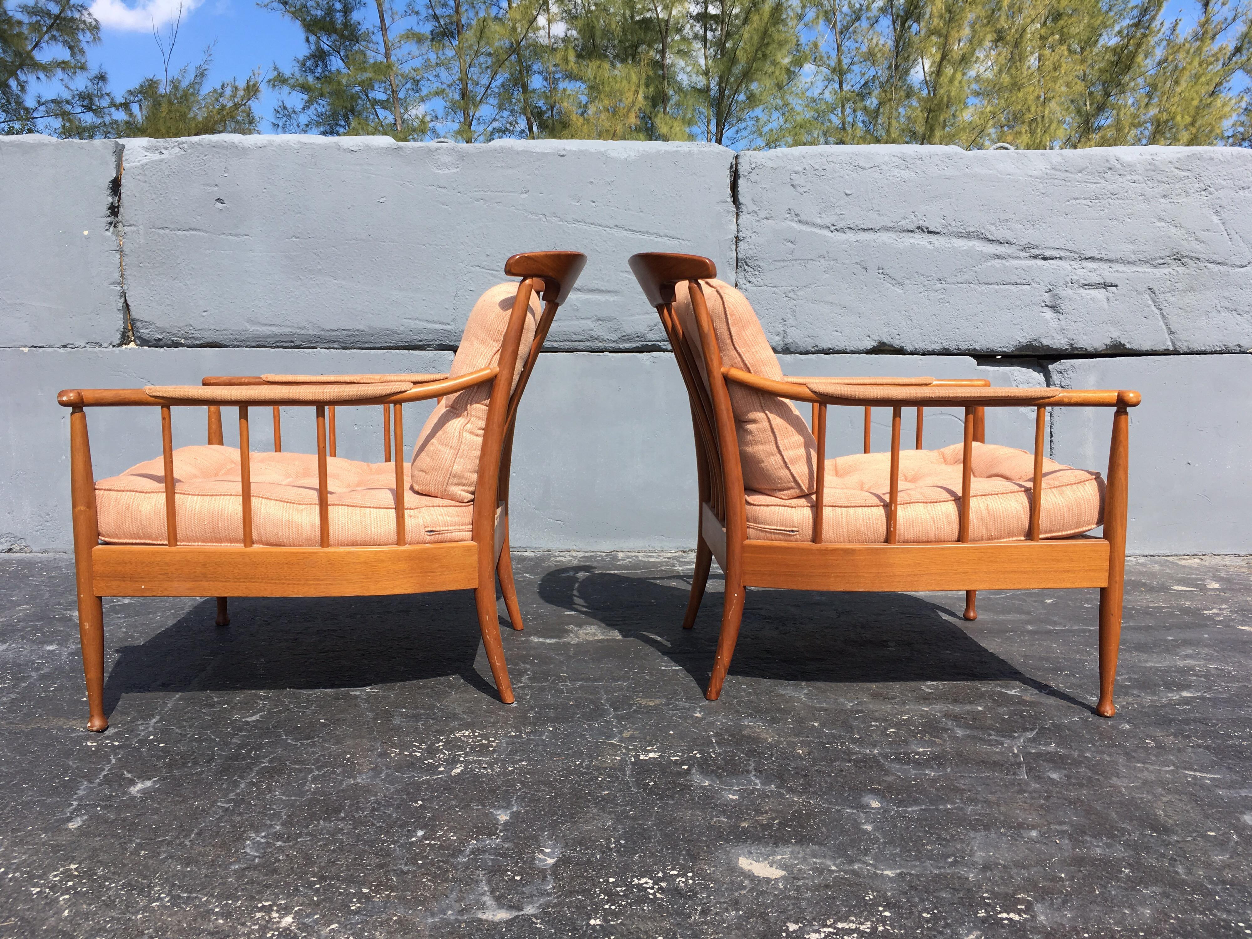 Swedish Beautiful Pair of Lounge Chairs by Kerstin Hörlin-Holmquist