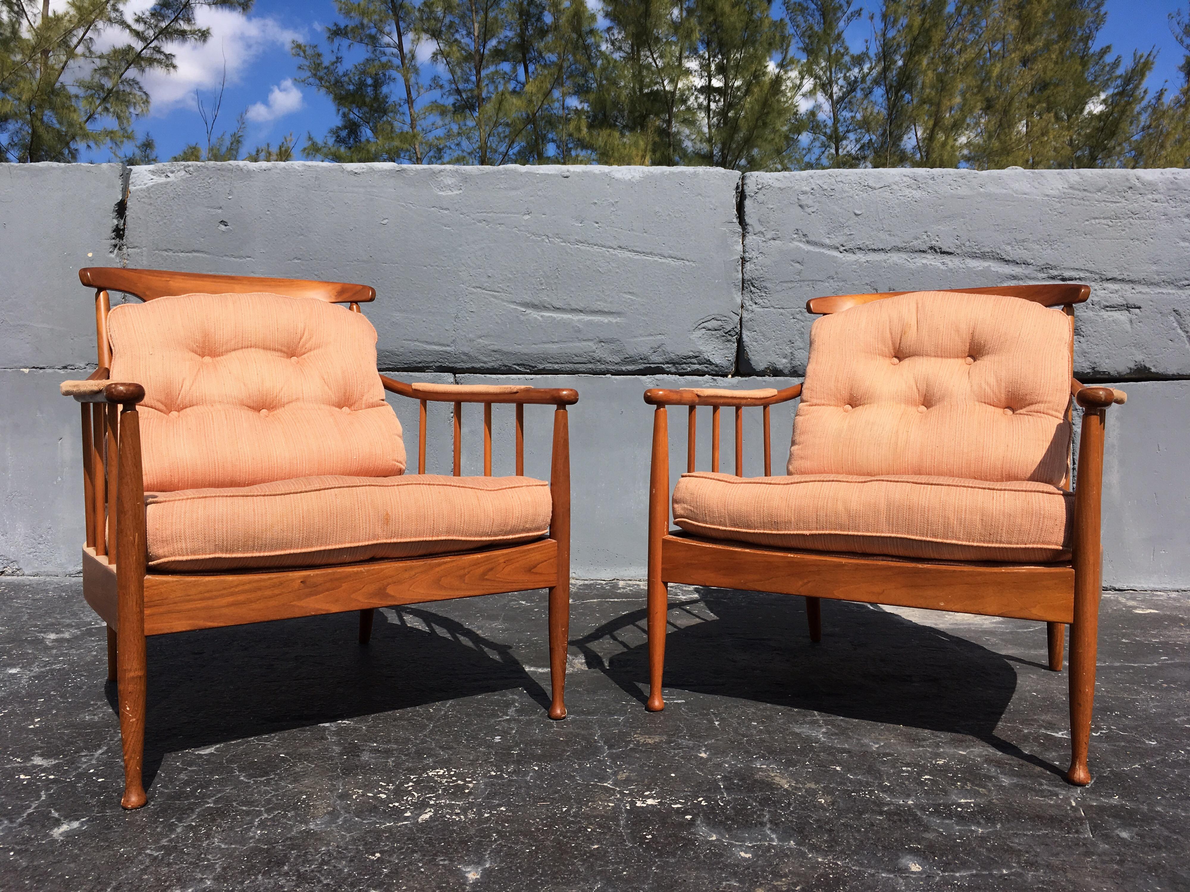 Beautiful Pair of Lounge Chairs by Kerstin Hörlin-Holmquist In Good Condition In Miami, FL
