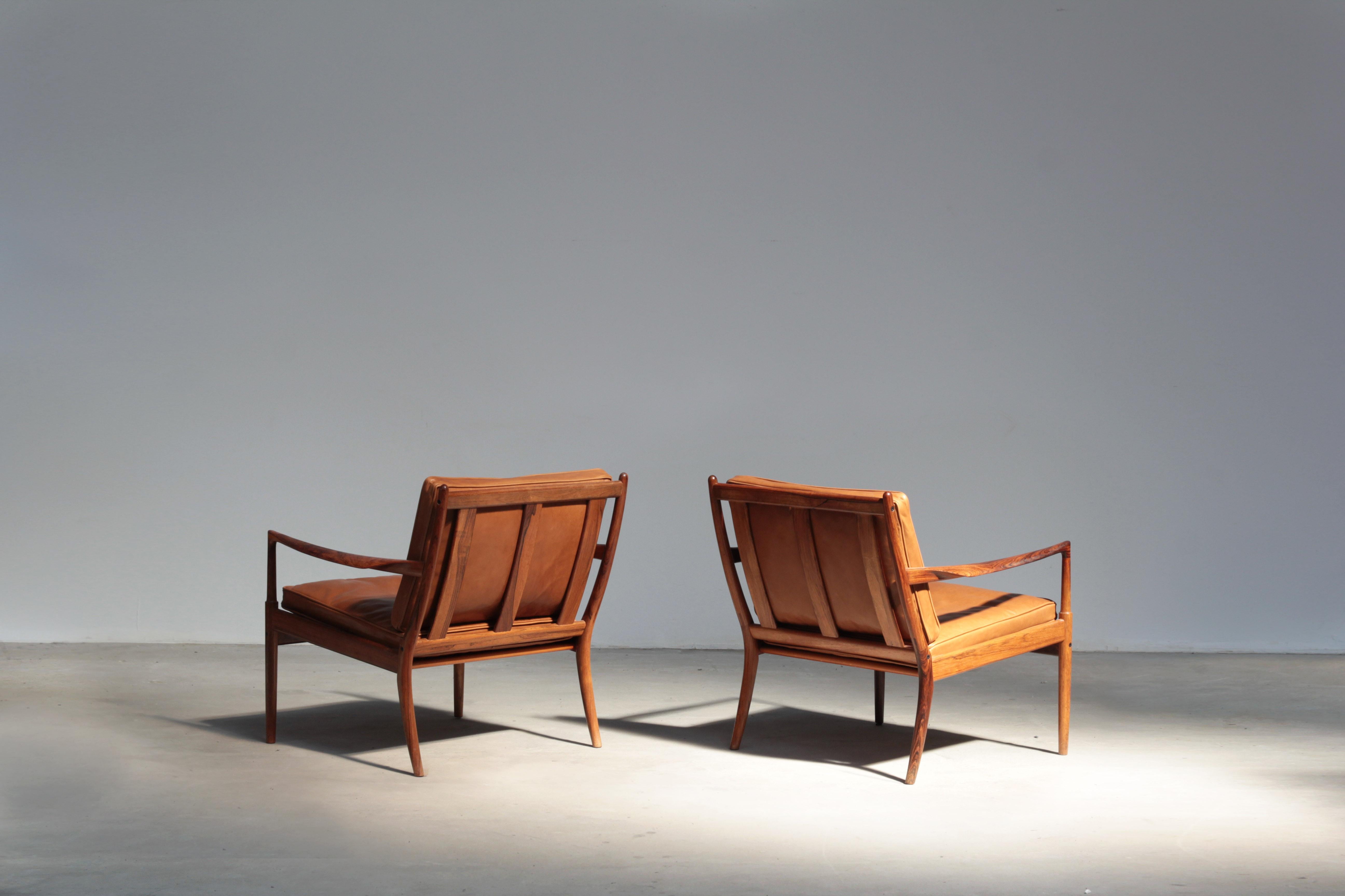 20th Century Beautiful Lounge Chairs Mod. Samsö by Ib Kofod Larsen for OPE, Sweden, 1960