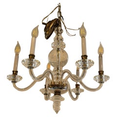 Beautiful Lucite & Glass Chandelier