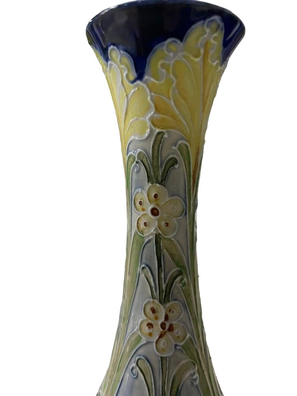 Art Nouveau BELLISSIMO vaso Macintyre Moorcroft Florian Ware, 1898-1900 in vendita