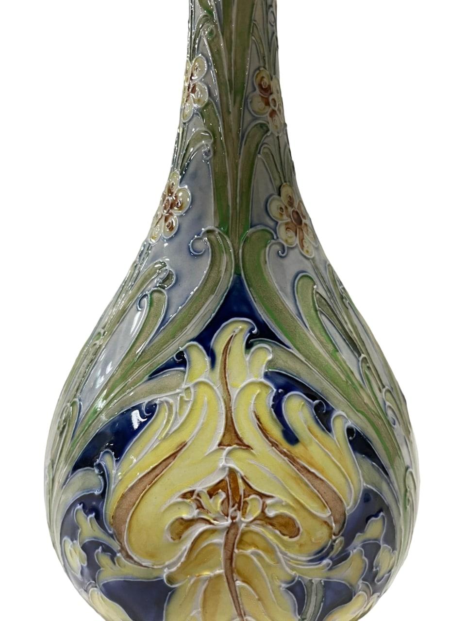 Terracotta BELLISSIMO vaso Macintyre Moorcroft Florian Ware, 1898-1900 in vendita