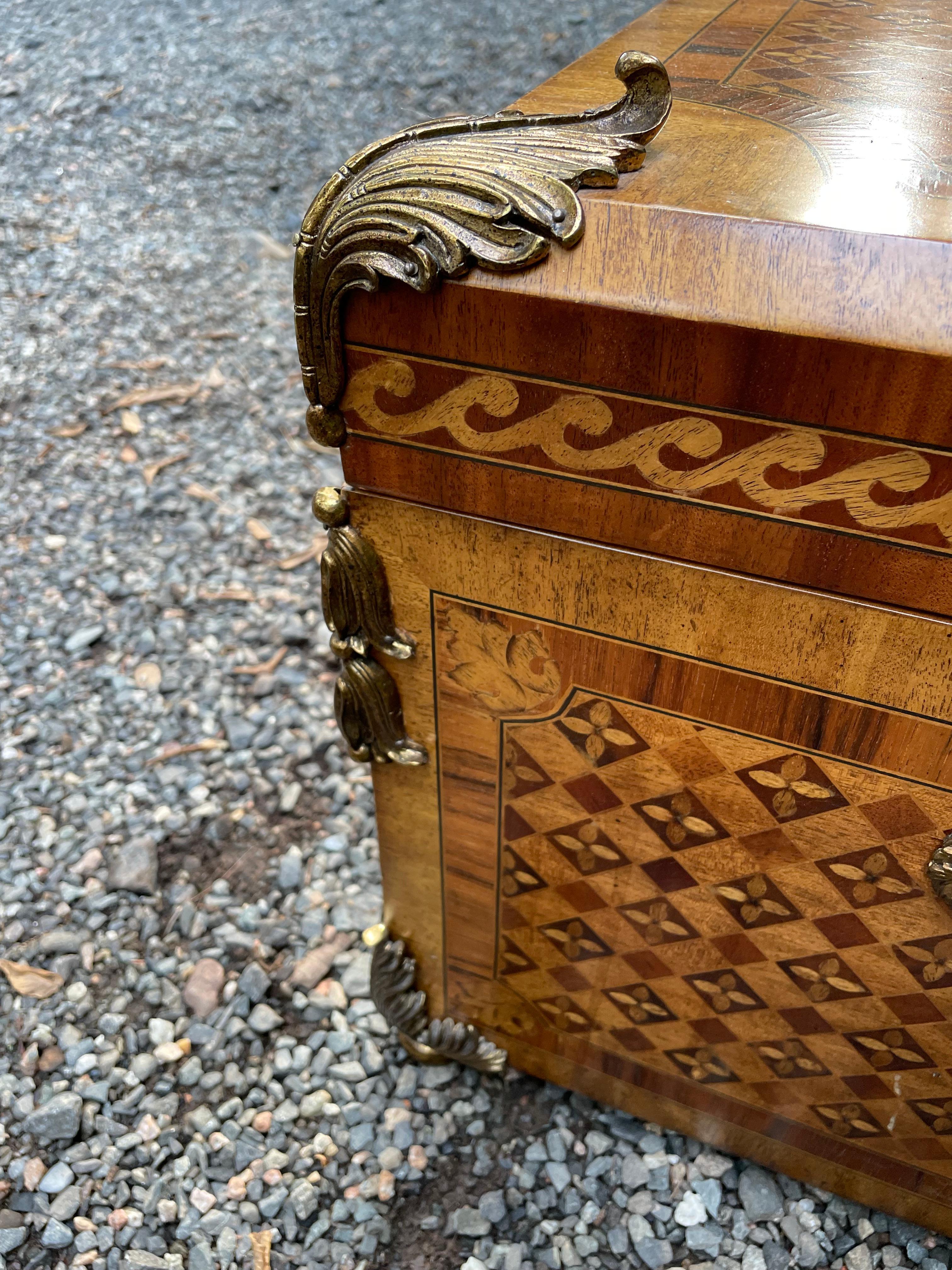 Beautiful Maitland Smith Parquetry Inlaid Trunk Coffee Table 1