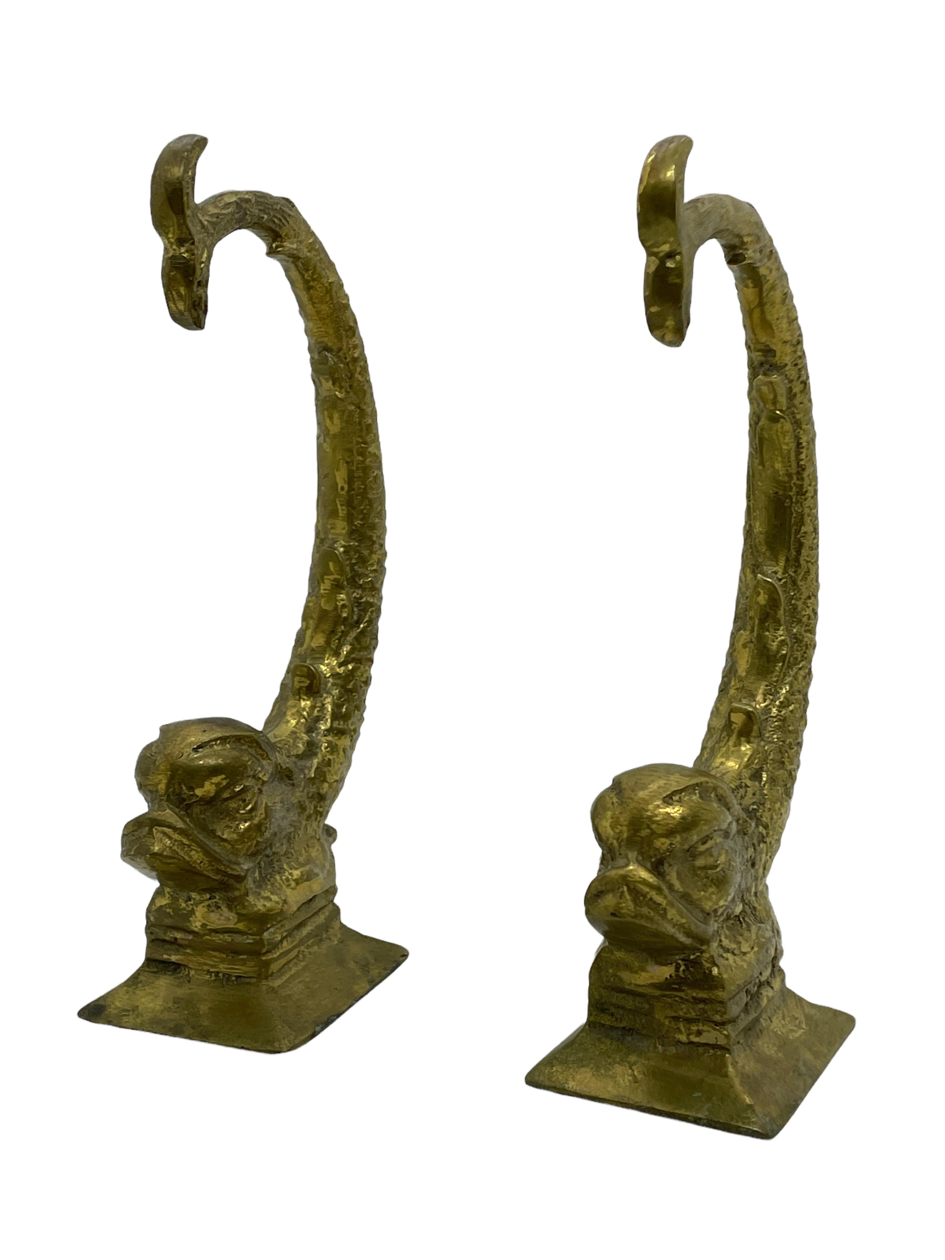 Beautiful Maltese Dolphin Fish Brass Stands Decorative Item, Malta, 20th Century 1