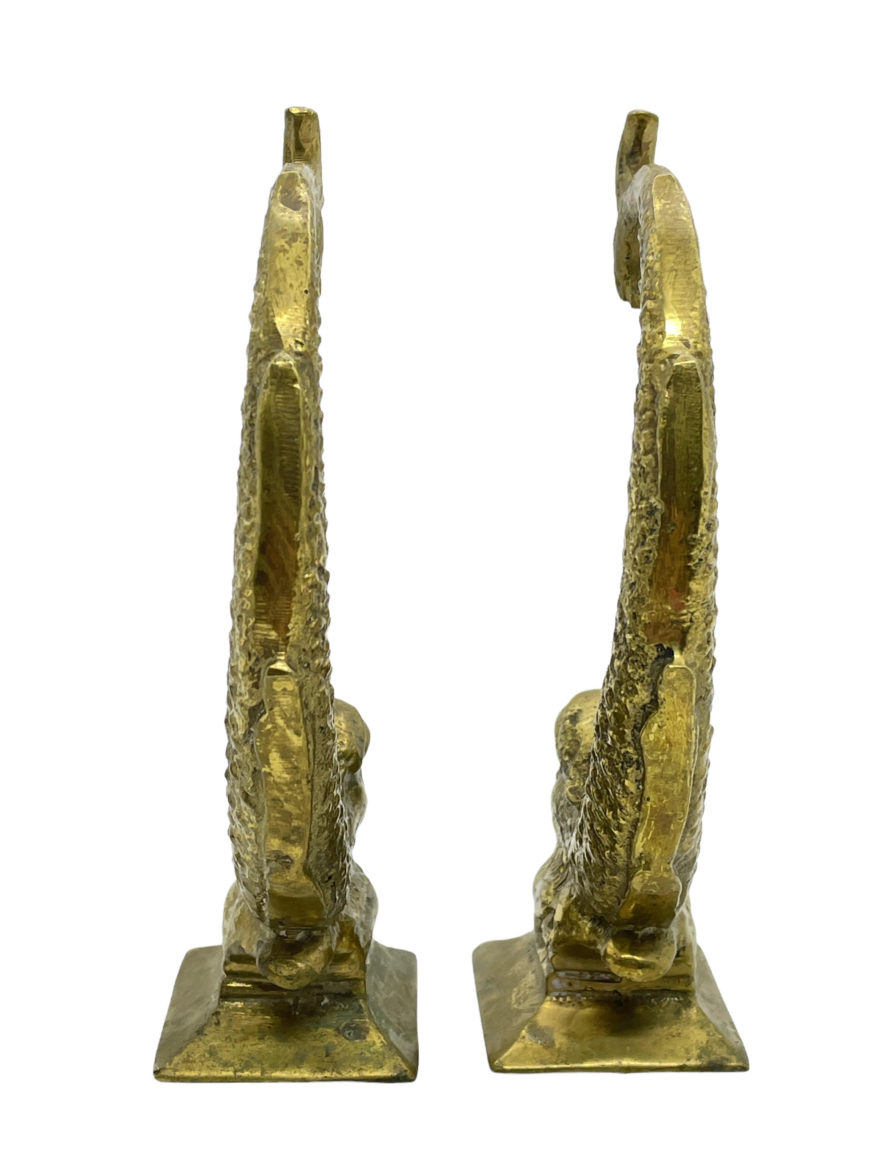 Beautiful Maltese Dolphin Fish Brass Stands Decorative Item, Malta, 20th Century 3