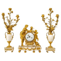 Beautiful Mantel Set, Louis XVI Period