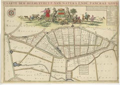 Beautiful Map of the Region Naters and Pancrasgors, The Netherlands, ca.1697