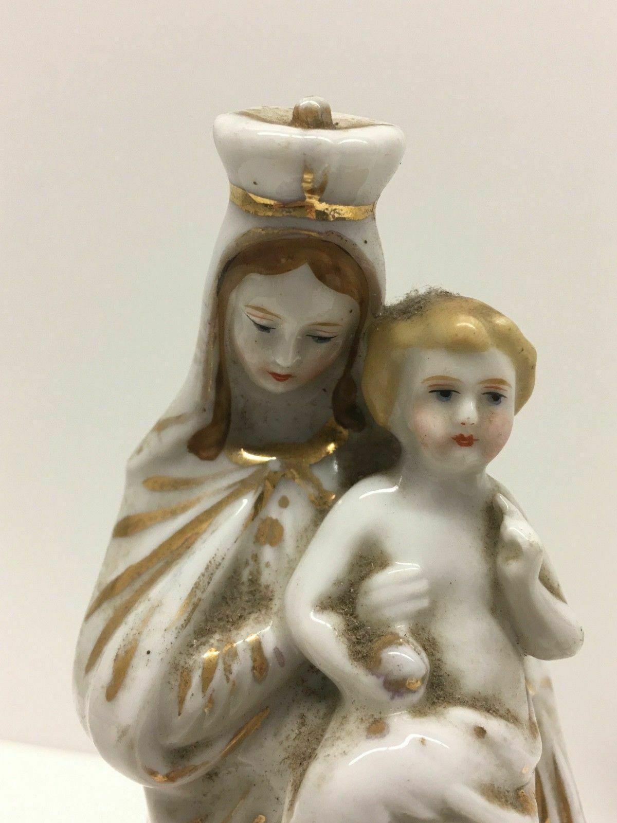 Hand-Crafted Beautiful Mary Joseph Jesus Porcelain Figures Antique, German, 1860s
