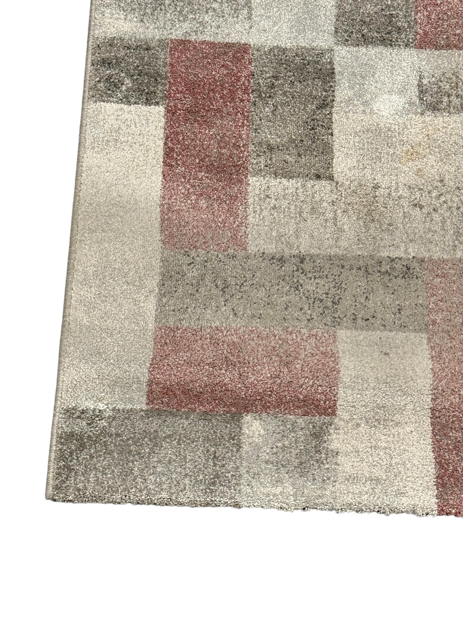 Beautiful medium Vintage Grey and Pink Modern Rya Rug Belgium, 1980s For Sale 1