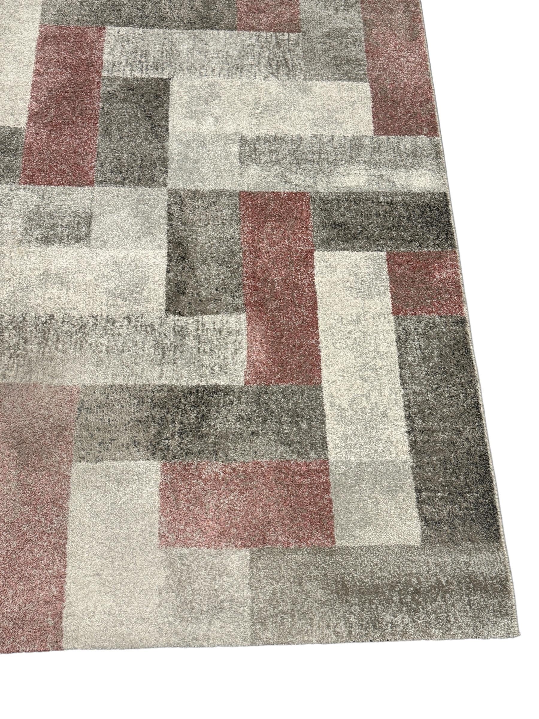 Beautiful medium Vintage Grey and Pink Modern Rya Rug Belgium, 1980s For Sale 2