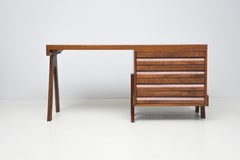 Schöner Angelo Mangiarotti Teakholz-Schreibtisch, 1952