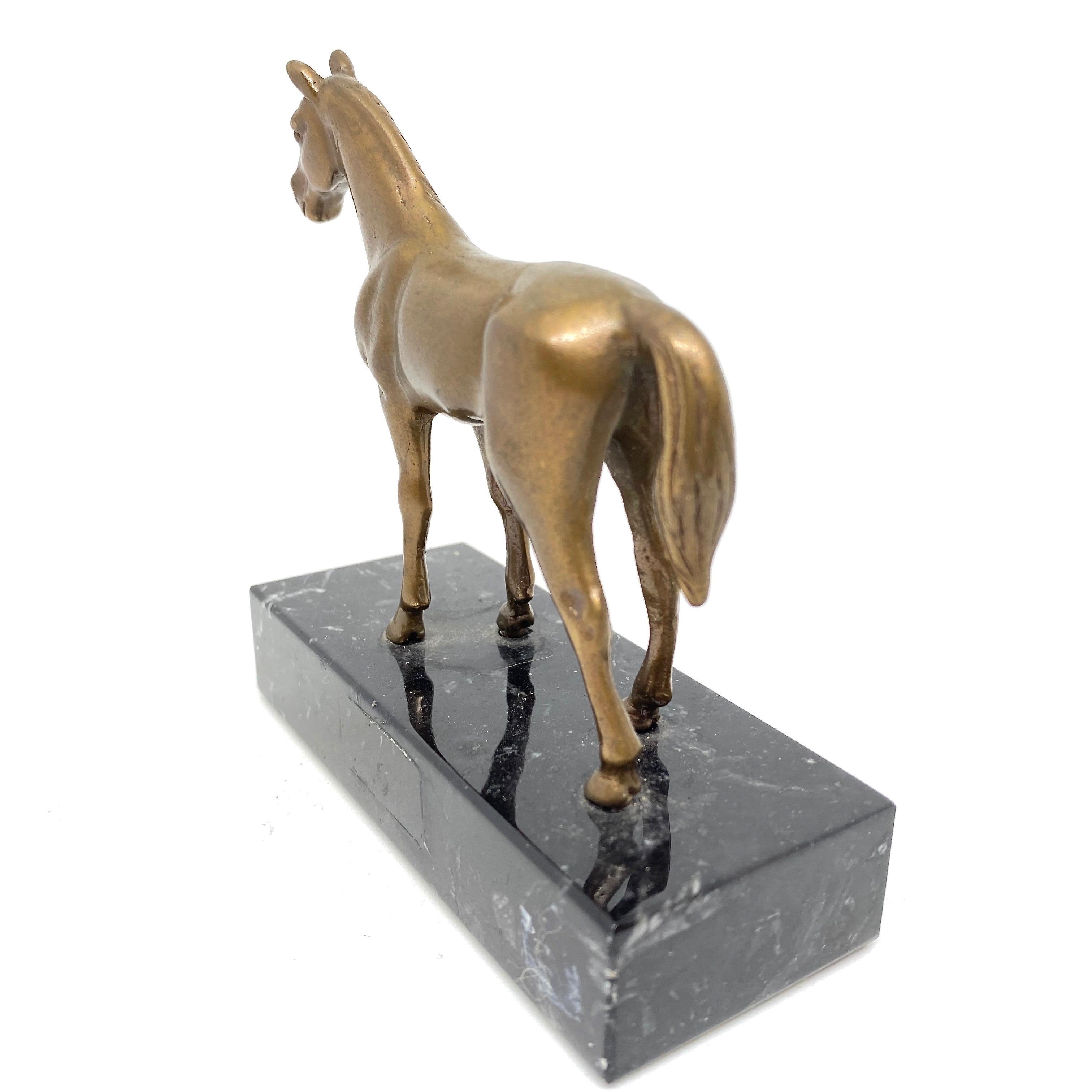 vintage metal horse statue