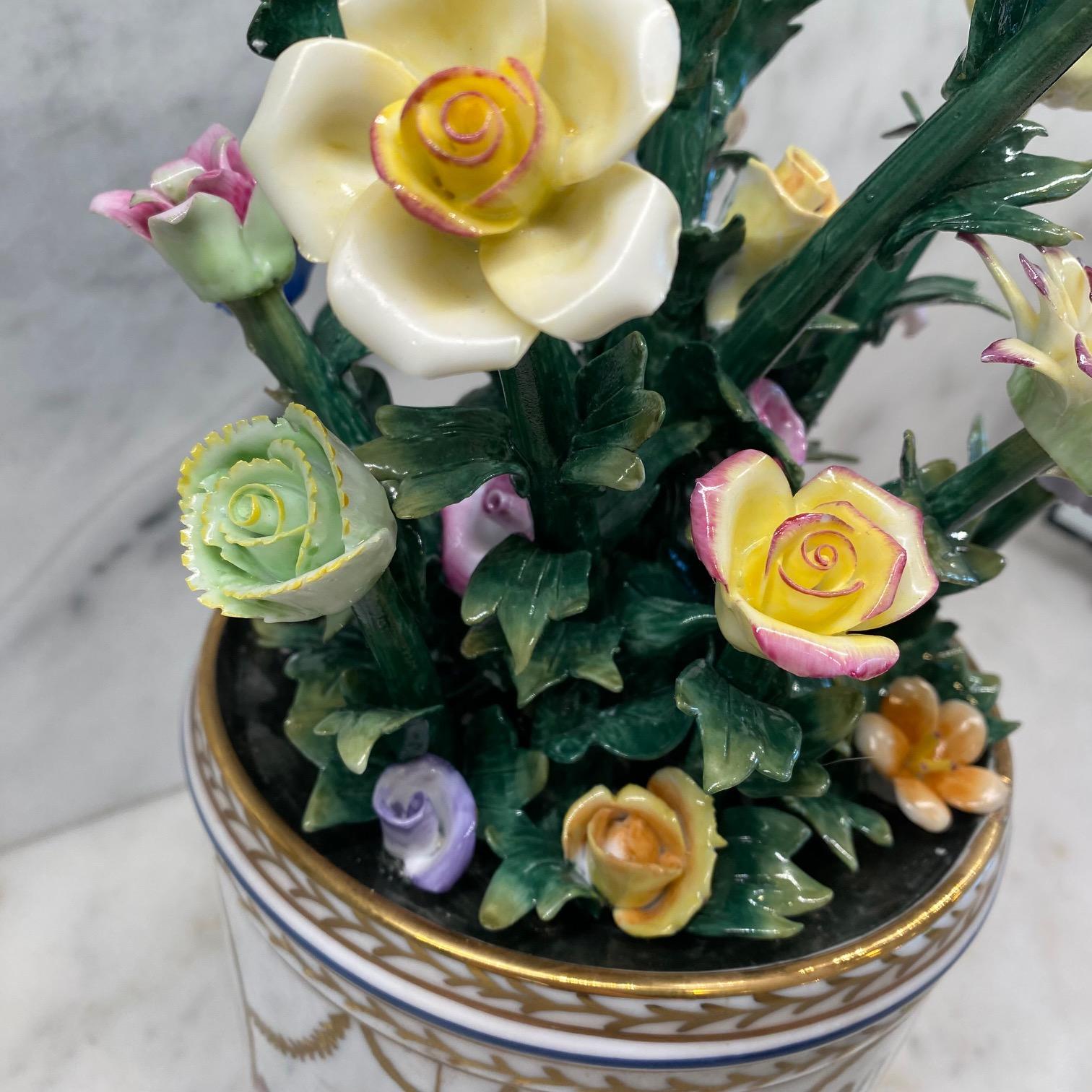 19th Century Beautiful Meticulously Detailed French Sevres Porcelain Flower Vase or Cachepot For Sale